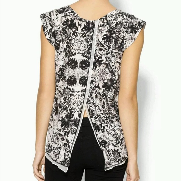 Rebecca Tailor silk blouse t-shirt double layer size US 4 lightweight breathable - Picture 1 of 12